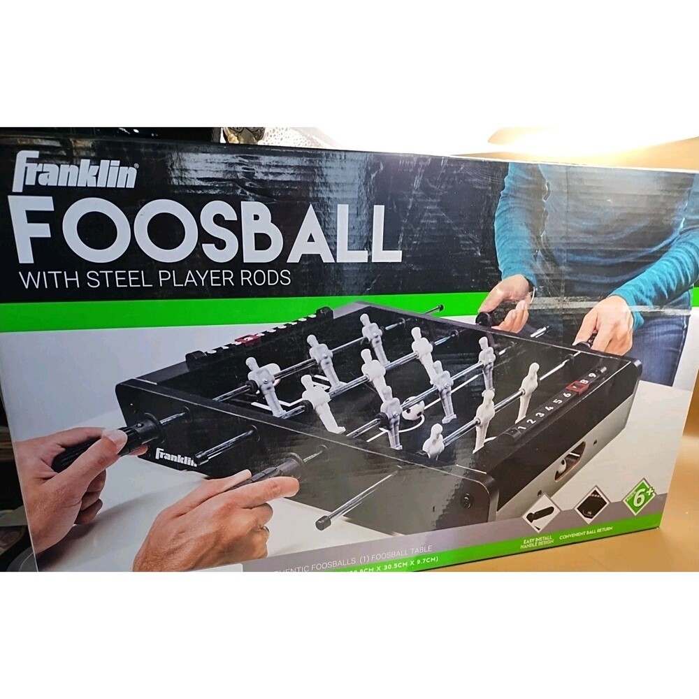 Franklin Sports 20-inch mini foosball game features durable steel Nib